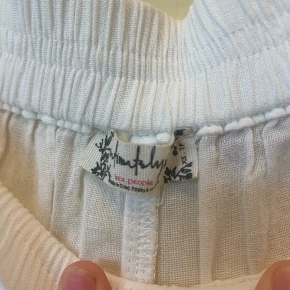 Free People white Tiered Wide Leg Pants - Picture 2 of 6